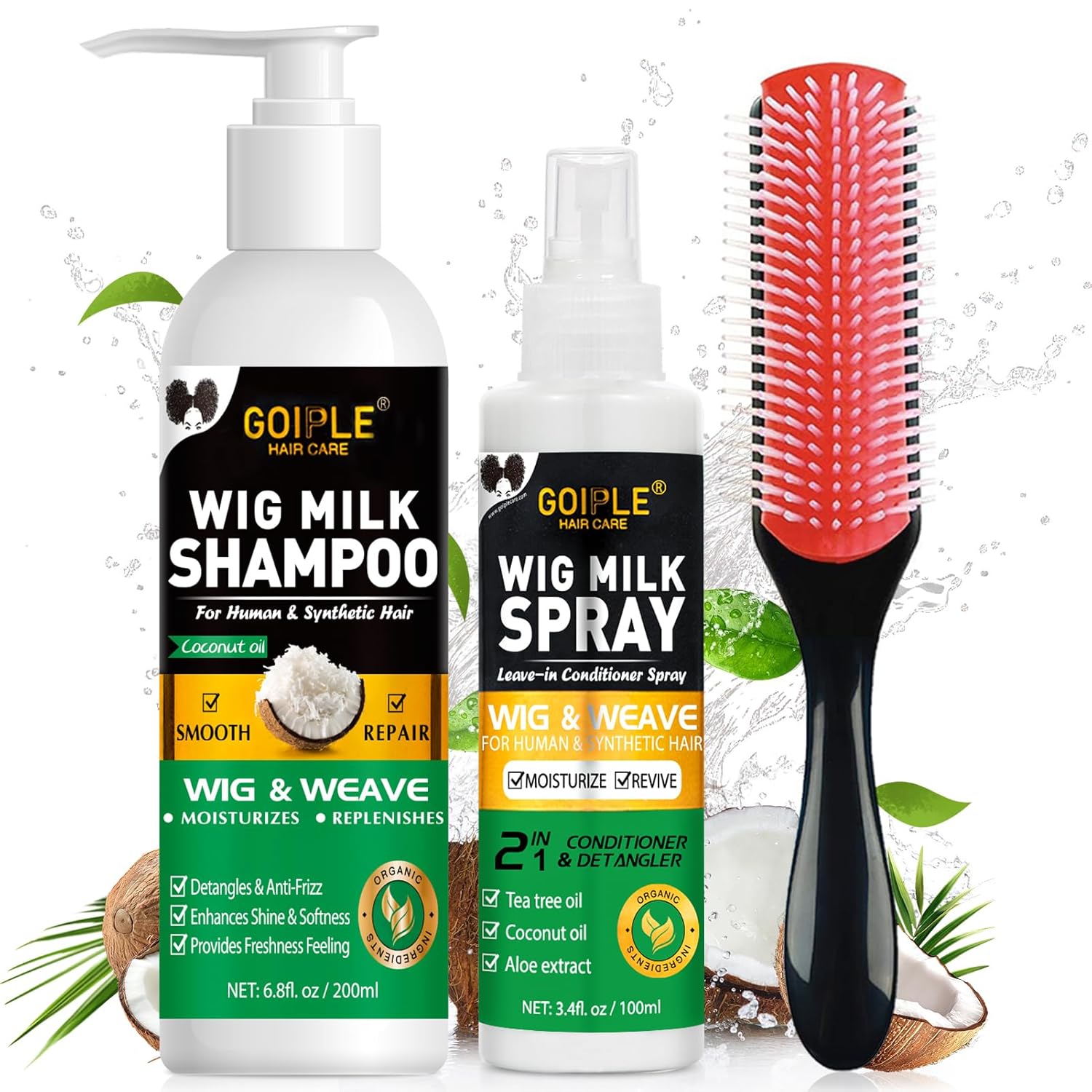 GOIPLE 3 in 1 Wig Care Kit wit - Hair Care Products 评论和价格